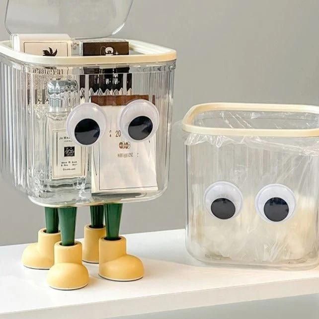 Cute Cartoon Trash Can with Lid