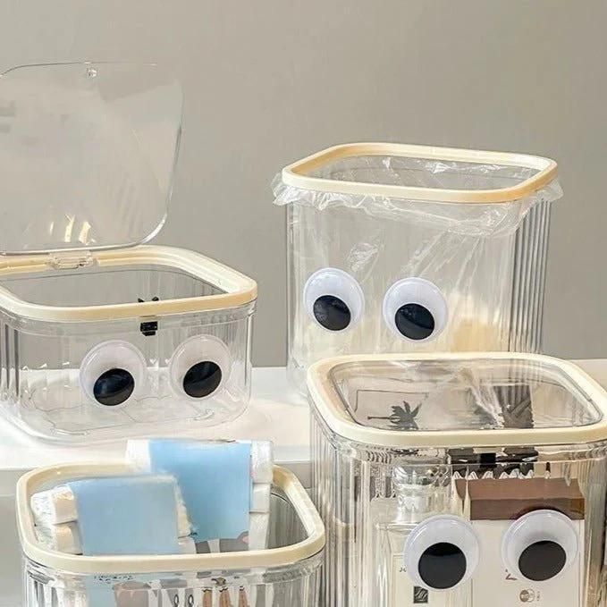 Cute Cartoon Trash Can with Lid